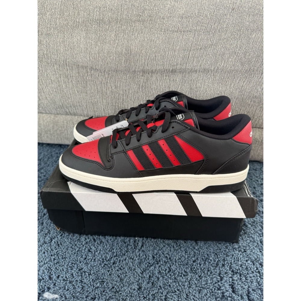 Adidas Break Start Men's Size 12.  Black On Red. BNWT And Box